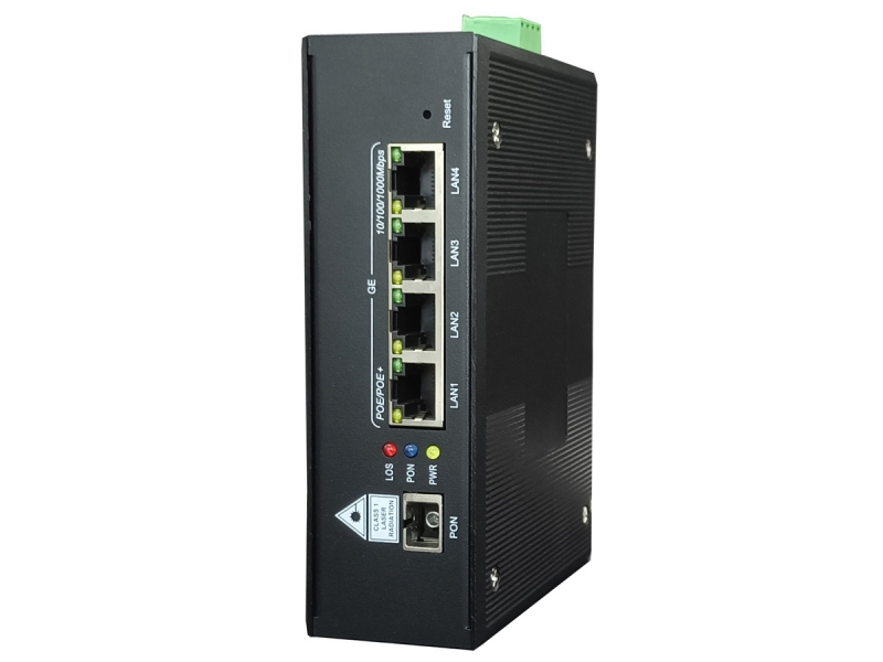 恒申IEP1400E-X DIN導軌工業(yè)級4口千兆ONU 鋁合金