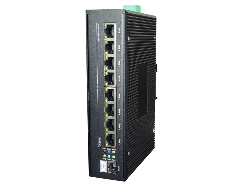 恒申IEP1800E-X DIN導軌工業(yè)級4口千兆ONU 鋁合金